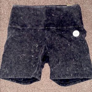 VS Pink Black Washed Biker shorts NWT